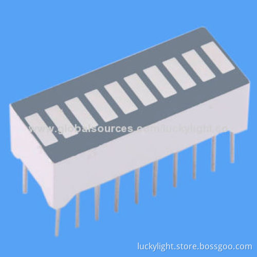 10-segment Light Bar with Hyper Red Source Color and Gray Face Color